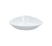 vidaXL Lavabo Triangulaire Céramique Blanc