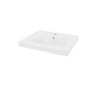Lavabo à Encastrer de Salle de Bain, 605x465x160 mm, en Céramique, Blanc, avec