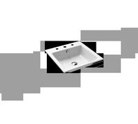 Kaldewei Lavabo à encastrer PURO 3150 460×460×14 mm avec 3 trous taraudés