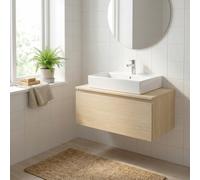Lavabo à poser et à suspendre 60,5x46,5 cm blanc 1 trou pour robinet SAT Infinitio (SATINF6046)