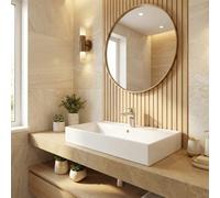 Lavabo à poser et à suspendre 80,5x46,5 cm blanc 1 trou pour robinet SAT Infinitio (SATINF8046)