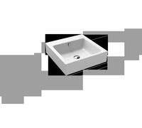 Kaldewei Lavabo à poser PURO 3156 460×460×120 mm – Sans trou de coulée