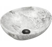 Mexen Elza lavabo à poser 40 x 33 cm, pierre grise - 21014093 2324 5907709191518