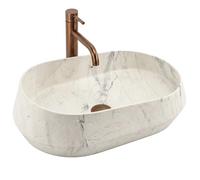 Lavabo À Poser Rea Zoe Marlo Beige 59X38X17Cm
