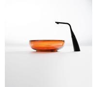 Lavabo à poser Steinberg série 489, rond, en polyrésine, avec bouchon de vida...