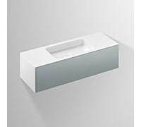 Lavabo Alape Folio 5157510000 1254 x 500 mm, gris fossile, sans trou de robinetterie ni trop-plein