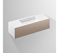 Lavabo Alape Folio 5157511000 1254 x 500 mm, pierre de lune, sans trou de robinetterie ni trop-plein