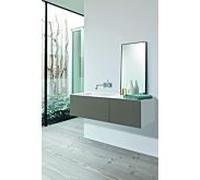 Lavabo Alape Folio 5158511000 1254 x 450 mm, à encastrer à gauche, coloris pierre de lune, sans trou de robinetterie ni trop-plein