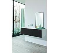 Alape WP.Folio8 Plan de toilette, 1254x350x450mm, meuble sous-lavabo 2 tiroirs, lavabo sans trou pour robinet, 515851, Couleur (avant/corps): Laque mate soyeuse Terre de l'ombre - 5158513000