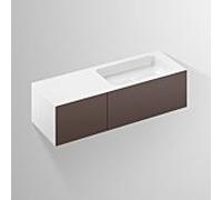 Lavabo Alape Folio 5159513000 1254 x 500 mm, encastré à droite, finition terre ombrée, sans trou de robinetterie ni trop-plein