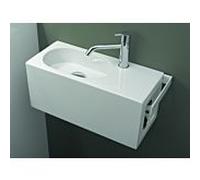 Lavabo Alape Fusion.S WP.XXS1 5062800000 580 x 236 mm, blanc, vasque ovale à gauche, avec trou de robinetterie, sans trop-plein