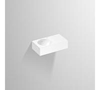 Lavabo Alape IC600H 4239200000 60 x 32,5 cm, blanc, avec trou de robinetterie et trop-plein, vasque à gauche