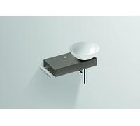 Lavabo Alape Piccolo Novo, L/H/T 555/400/320, bassin à coque blanc, droit, 1