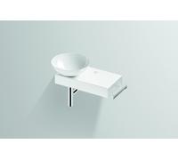 Lavabo Alape Piccolo Novo, L/H/T 555/400/320, bassin à coque blanc, gauche, 1