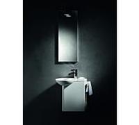 Lavabo Alape WP.Insert1 5241000000, vasque Ø 300 mm à gauche, blanc, étagère à droite, avec trou de robinetterie.