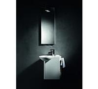 Lavabo Alape WP.Insert1 5241000000, vasque Ø 300 mm à gauche, blanc, étagère à droite, avec trou de robinetterie.