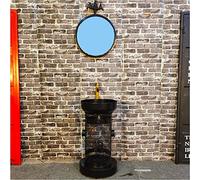 Lavabo autoportant avec meuble sous évier et support en fer amovible pour salle de bain moderne