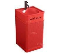 Lavabo autoportant, lavabo de salle de bain moderne de luxe, lavabo industriel pour espaces commerciaux, construction en fer, design élégant et fonctionnel