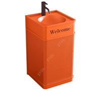 Lavabo autoportant, lavabo de salle de bain moderne de luxe, lavabo industriel pour espaces commerciaux, construction en fer, design élégant et fonctionnel