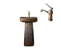 Lavabo autoportant, style rétro pour intérieur et extérieur, design fonctionnel et élégant