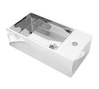 Lavabo avec trop-plein 49 x 25 x 15 cm Céramique Argenté