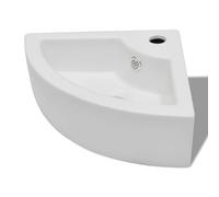 Lavabo avec trou de trop-plein 45x32x12,5 cm Blanc