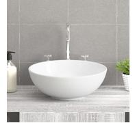 vidaXL Lavabo en céramique 28x28x10 cm Blanc – Résistant aux rayures, facile à nettoyer