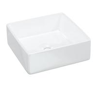 Lavabo blanc 37x37x13 cm céramique carré vidaXL vidaXL