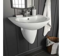 vidaXL Lavabo mural Céramique Blanc 520 x 450 x 190 mm