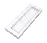 Lavabo Brauer Coral - 120x45.7x10cm - 1 lavabo - sans trous de robinet - effet marbre - Calacatta Gold WT-CA120-10CG