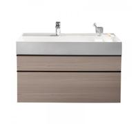 Lavabo burgbad Yumo avec meuble sous-lavabo, largeur : 1015mm, poignée G0179, SFKN102F3198C0001, Couleur: Chêne Dekor Caramel Mélamine / Chêne Dekor Caramel Mélamine / Chêne Dekor Caramel Mélamine