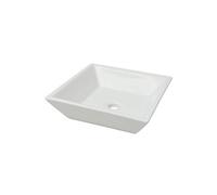 vidaXL Lavabo Carrée Céramique Blanc 41,5x41,5x12 cm Vasque à poser Salle Bain