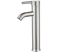 Lavabo cascade de salle de bain, lavabo, lavabo sous plan, mitigeur d’eau mixte monotrou, robinet d’eau chaude et froide, brossé haut