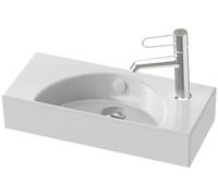 Lavabo céramique 50 cm JACOB DELAFON Trou de robinetterie à droite Nettoyage et entretien faciles ODEON RIVE GAUCHE EGO112-56-00