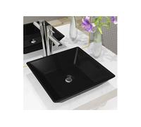 Lavabo Céramique carré Noir 41,5 x 41,5 x 12 cm