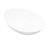 Lavabo Céramique de Luxe Lavabo Ovale Style Moderne Blanc 40 x 33 cm