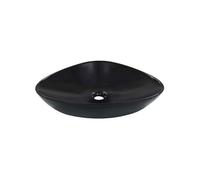 vidaXL Lavabo triangulaire à poser 58,5 x 39 x 14 cm Céramique Noir