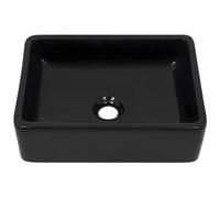 Lavabo céramique vasque salle de bain toilette rectangulaire 41 x 30 x 12 cm noir 02_0002538