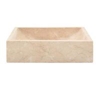 Lavabo - CLOUD - Vasque 45x30x12 cm marbre crème brillant L24