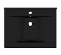 Lavabo - CLOUD - Vasque avec trou de robinet - Noir mat 60x46 cm Céramique L88