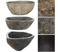 Lavabo - CLOUD - Vasque en pierre de rivière Ovale (37-46)x(29-36) cm L72