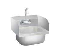 vidaXL Lavabo commercial de lavage des mains avec robinet Inox