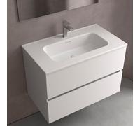 Lavabo Constanza 1210 Sans Siphon Et Bonde Clic-Clac, Pour Meuble 900 Blanc Mat 1210 X 20 X 460 Mm - SALGAR 113779