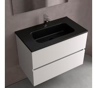Lavabo Constanza 600 Sans Siphon Et Bonde Clic-Clac Noir Mat 610 X 20 X 460 Mm - SALGAR 113789