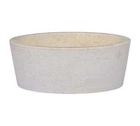 Lavabo en Marbre - vidaXL - Crème - Ø40x15 cm - Fait à la main