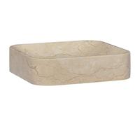 Lavabo en marbre crème - VidaXL - 40x40x10 cm - Fait à la main