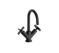 Lavabo Cross Road Melangeur Monotrou + Vidage Chrome Noir Brosse Robinetterie CROSS ROAD - CRISTINA ONDYNA CR22675