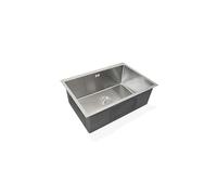 Lavabo Cuisine Argent,Evier Noir,Éviers de Cuisine 1 Bac en Inox Avec Filtre de Vidange,FaçOns D'Installer Sur Le Plan Et Sous Plan (28x42x21.5cm)