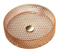 Lavabo cylindrique en verre trempé vintage pour salle de bain et bar avec accessoires, rose pour vestiaire et décoration élégante