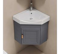 Lavabo d'angle mural triangulaire en céramique pour salle de bain et WC